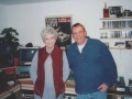 Rob in his studio with author Alice Munro